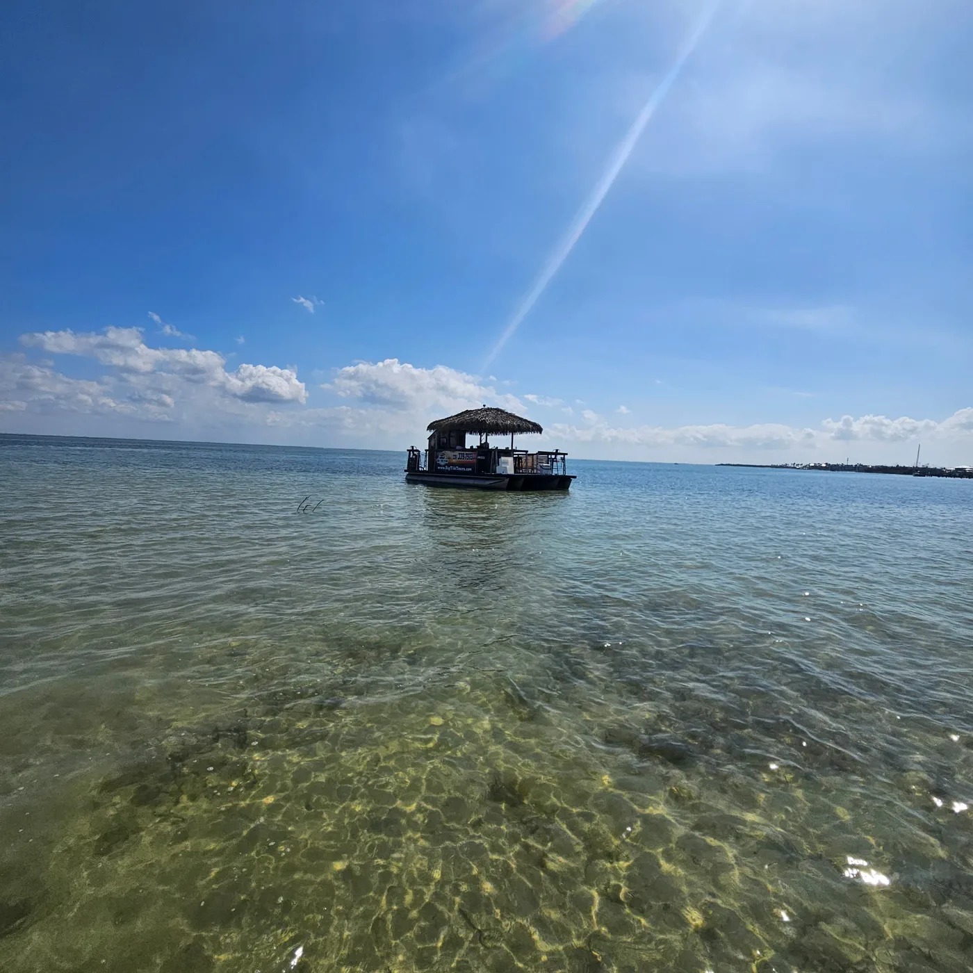 Clear shallow water on a Southwest Florida island excursion