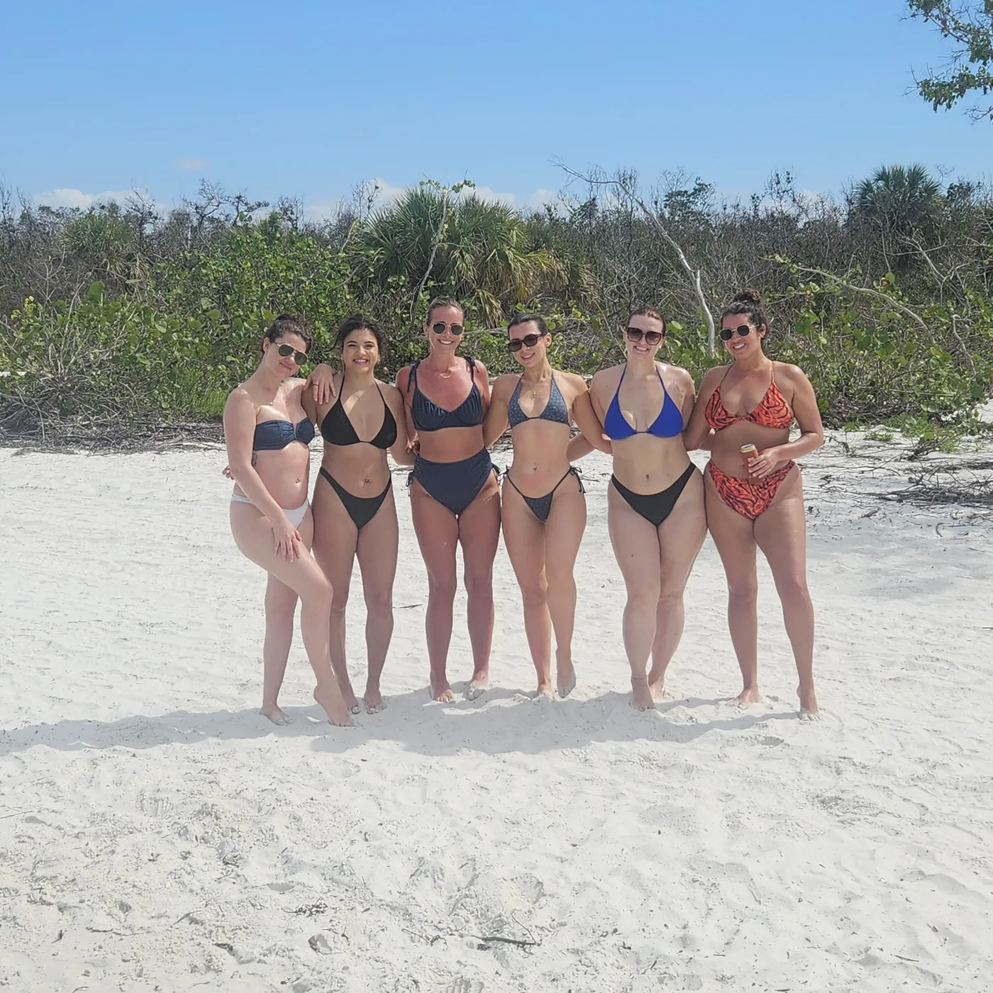 Group enjoying a Big Tiki Tours island stop