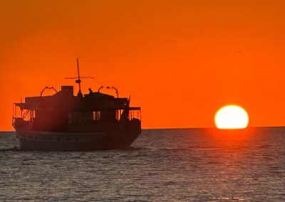 Waterfront views during a tiki boat tour in Cape Coral